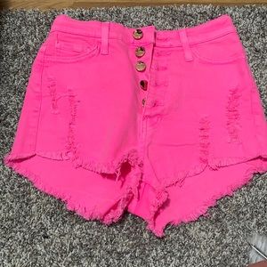 Hot pink shorts